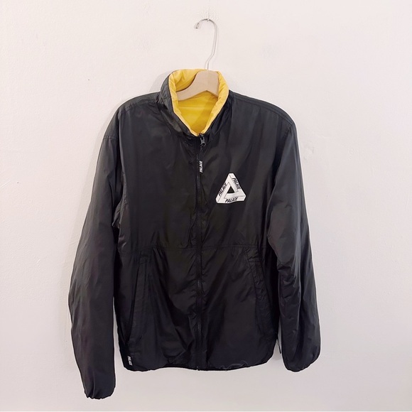 Palace Skateboards Thinsulate Reversible Jacket Black Yellow Zip Up - Picture 2 of 10